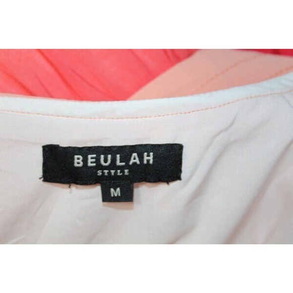 BEULAH Sz M Medium Orange Coral Ombre Ruffled Tiered Maxi Dress - Picture 2 of 8